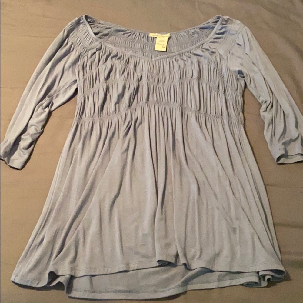 American Rag baby blue top 0X